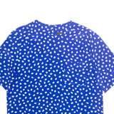 HABERDASHERY Womens Printed Top Blue Spotted M