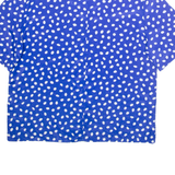 HABERDASHERY Womens Printed Top Blue Spotted M