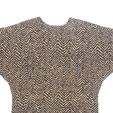 ELLEN TRACY Womens Printed Top Brown Silk Crazy Pattern S