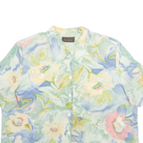 IMAGE Womens Printed Blouse Green Collared Floral 2XL