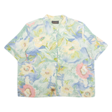 IMAGE Womens Printed Blouse Green Collared Floral 2XL