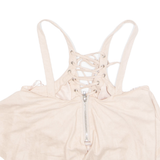 VERA & LUCY Womens Cropped Top Pink Sleeveless M