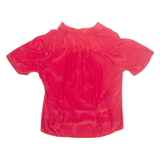 SUSAN HUTTEN Womens Blouse Red Collared M