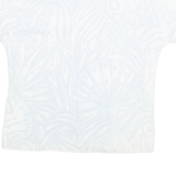 GIOVELLI Womens Printed Blouse Blue Collared Crazy Pattern M