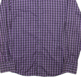 TED BAKER Mens Shirt Purple Check Long Sleeve L