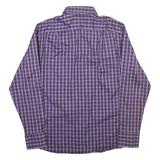 TED BAKER Mens Shirt Purple Check Long Sleeve L
