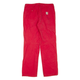 CARHARTT Womens Trousers Red Regular Straight W30 L32