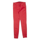 7 FOR ALL MANKIND Womens Trousers Red Regular Skinny W28 L29