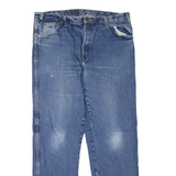 DICKIES Workwear Mens Jeans Blue Regular Straight Stone Wash W38 L32