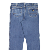 DICKIES Workwear Mens Jeans Blue Regular Straight Stone Wash W38 L32