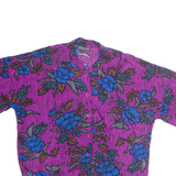 CALIFORNIA KRUSH Womens Printed Blouse Purple Collared Floral L