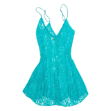 Womens Camisole Top Green V-Neck Sleeveless S