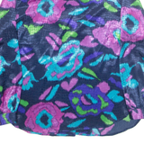 Womens Printed Blouse Blue Collared Long Sleeve Crazy Pattern L