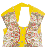 MAEVE Womens Printed Top Yellow Sleeveless Silk Floral XS
