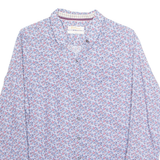 BARBOUR Slim Womens Printed Shirt Purple Collared Long Sleeve Floral M
