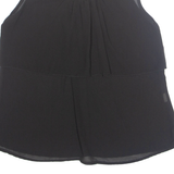 Womens Top Black Sleeveless Viscose M