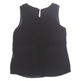 Womens Top Black Sleeveless Viscose M