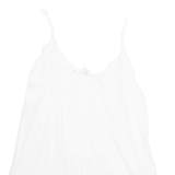L.O.G.G Womens Camisole Top White Sleeveless Viscose M