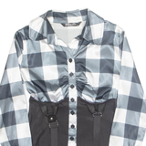 JEANNE D'ARC Womens Printed Blouse Green Collared Long Sleeve Check M