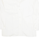 Womens Blouse White Collared Long Sleeve L