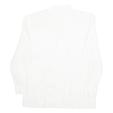 Womens Blouse White Collared Long Sleeve L