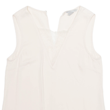 Womens Top Cream V-Neck M