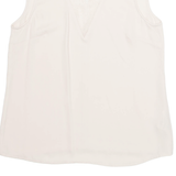 Womens Top Cream V-Neck M