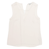 Womens Top Cream V-Neck M