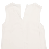 Womens Top Cream V-Neck M