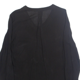 ESMARA Womens Blouse Black V-Neck Long Sleeve Viscose M