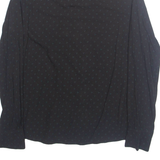 INES DE LA FRESSANGE Womens Printed Blouse Black Collared Viscose Floral S