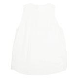 ZEBRA Womens Top White Sleeveless L