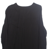 SPIRIT Womens Blouse Black V-Neck Long Sleeve M