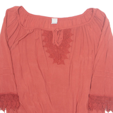 ZEBRA Womens Blouse Pink Long Sleeve S