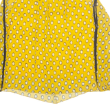 Womens Printed Blouse Yellow Long Sleeve Spotted S