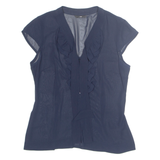 H&M Womens Top Blue V-Neck Sleeveless M