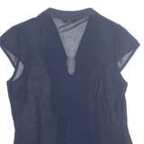 H&M Womens Top Blue V-Neck Sleeveless M