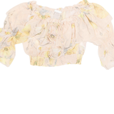 H&M Womens Printed Top Pink Floral M