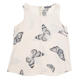 CAMEO ROSE Womens Printed Top Pink Sleeveless Animal Print S