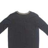 H&M Womens Top Black V-Neck Long Sleeve S