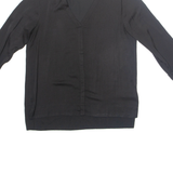 H&M Womens Blouse Black V-Neck Long Sleeve S