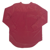 CHICOREE Womens Blouse Red V-Neck Long Sleeve XL