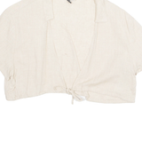 DIVIDED Womens Shirt Beige Collared M