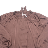 H&M Womens Blouse Brown Long Sleeve L