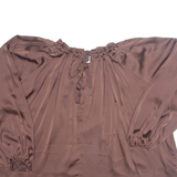 H&M Womens Blouse Brown Long Sleeve L