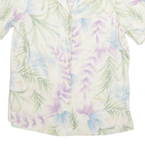 ALFRED DUNNER Womens Printed Shirt White Collared Linen Floral M