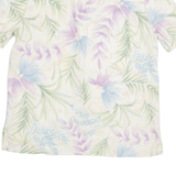 ALFRED DUNNER Womens Printed Shirt White Collared Linen Floral M