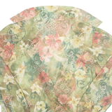 BLAIR BOUTIQUE Womens Printed Blouse Green Collared Long Sleeve Floral M