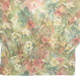 BLAIR BOUTIQUE Womens Printed Blouse Green Collared Long Sleeve Floral M