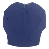 TWIN SET Womens Bardot Blouse Blue Long Sleeve XS